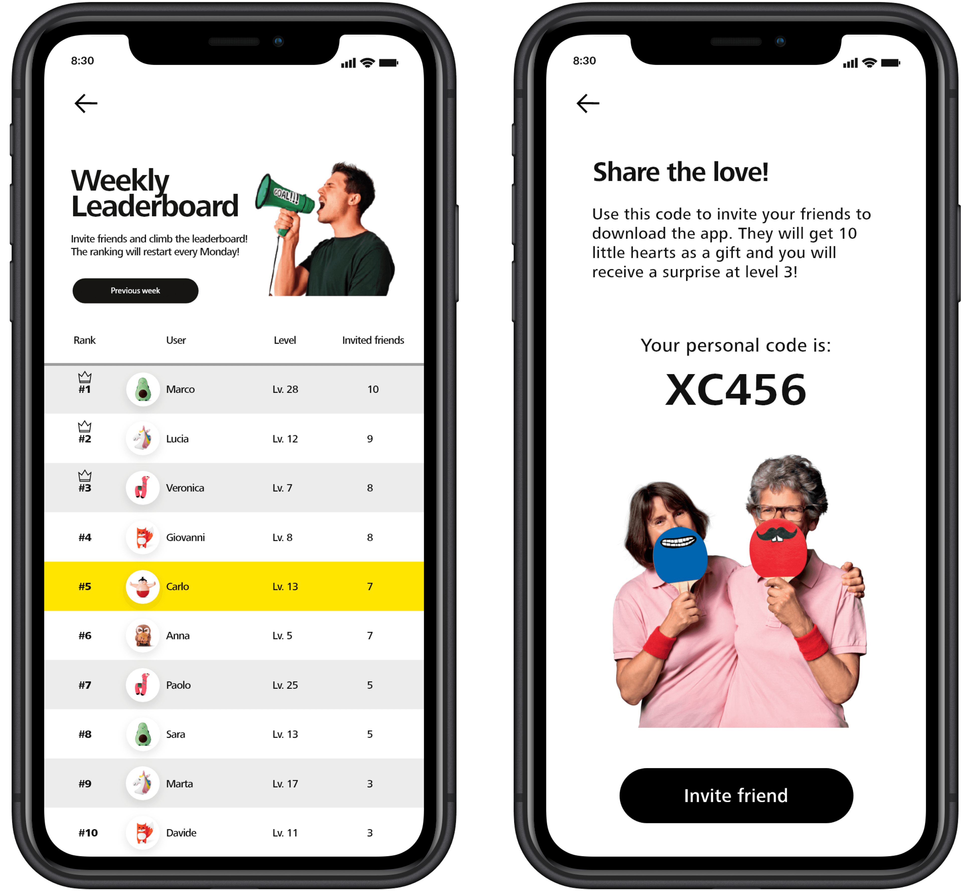 Flying Tiger app screens